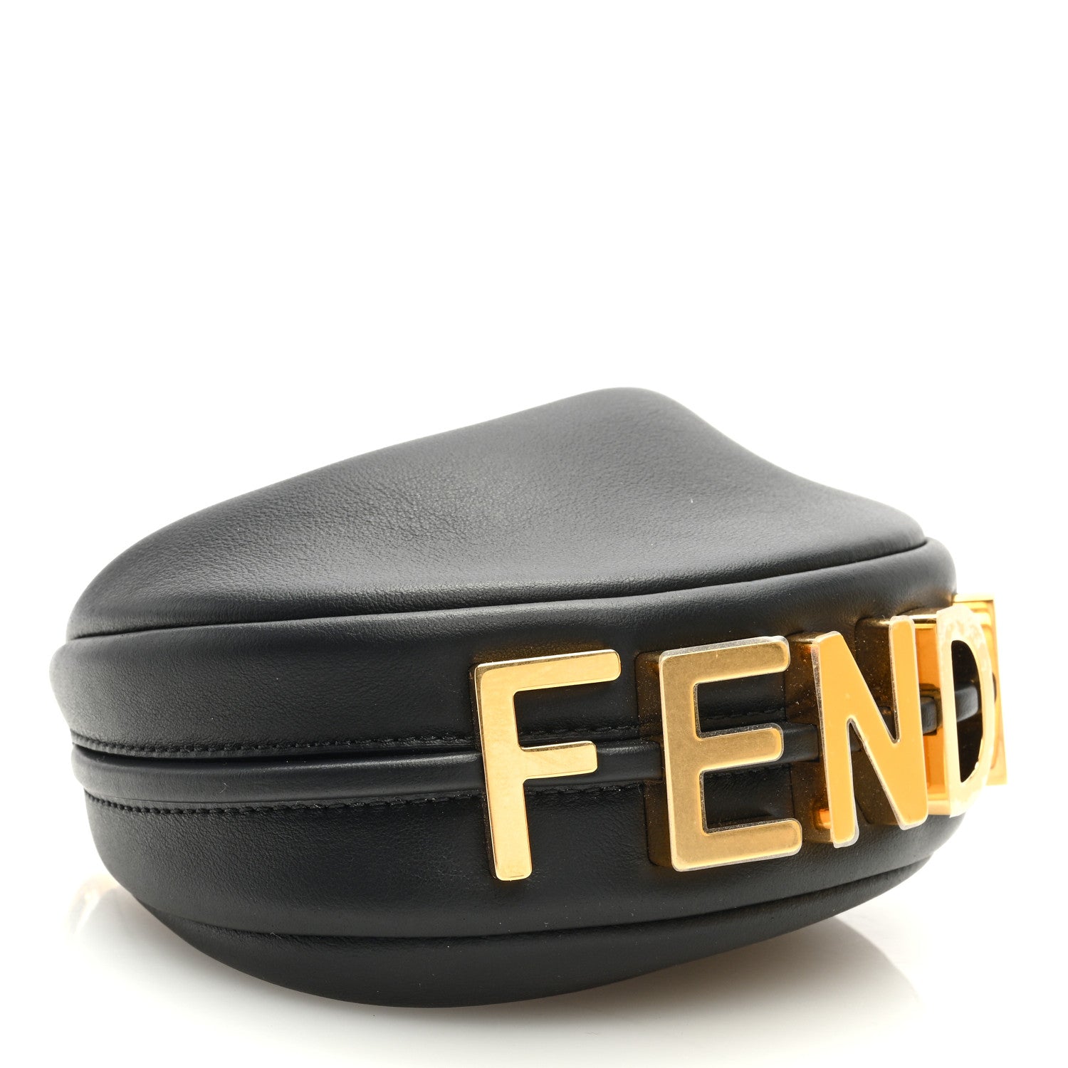 Fendi Vitello Grace Matte Nano Fendigraphy Hobo Charm Black 5 of 9