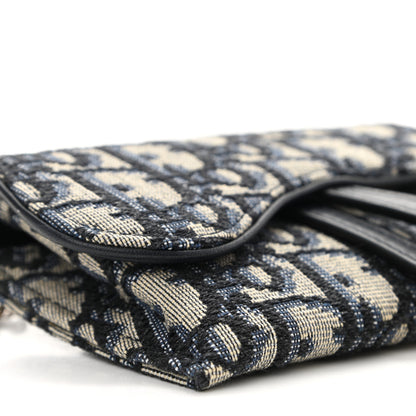 Christian Dior Oblique Nano Saddle Chain Pouch Blue 9 of 11
