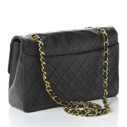 Chanel Lambskin Quilted Small Single Flap Dark Grey 3 of 11