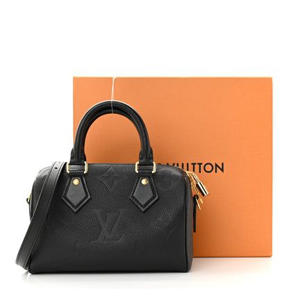 Louis Vuitton Empreinte Monogram Giant Speedy Bandouliere 20 Black 4 of 10