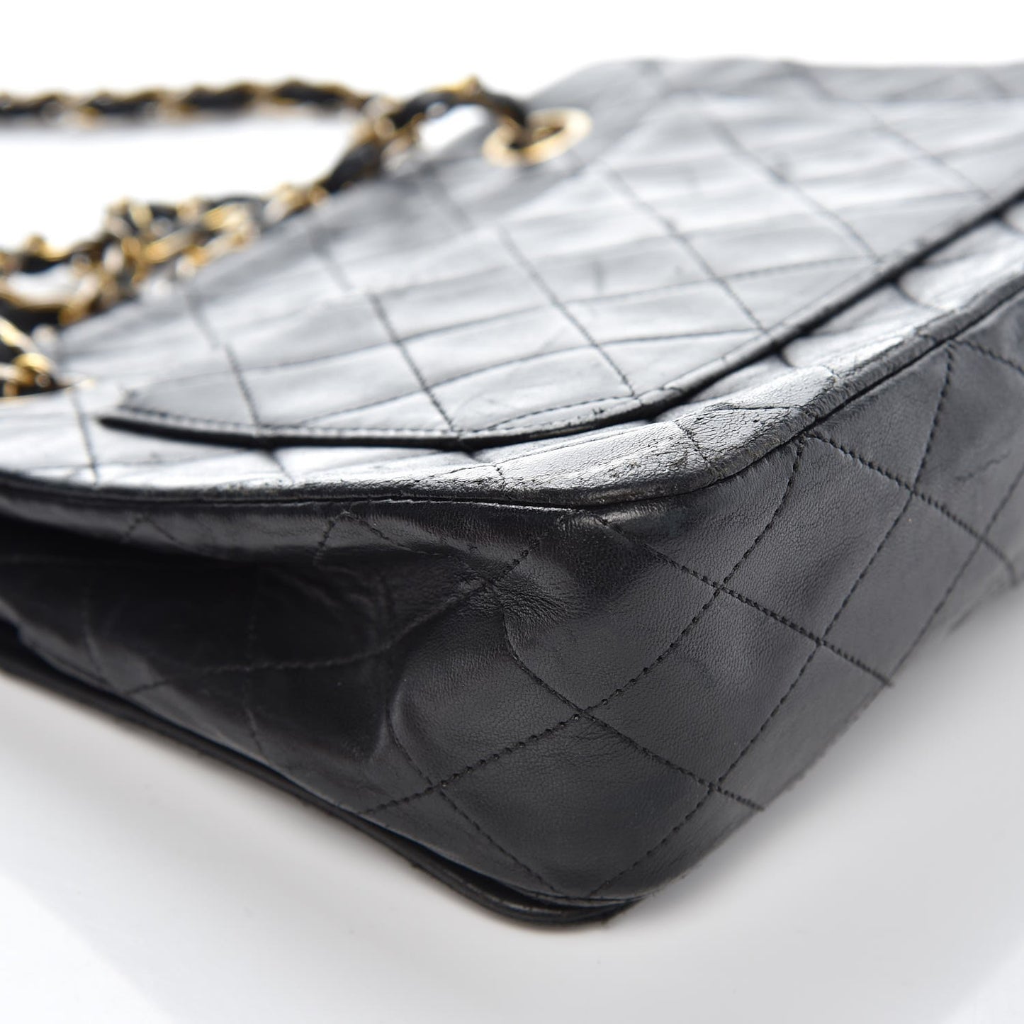 Lambskin Quilted Small Single Flap Black