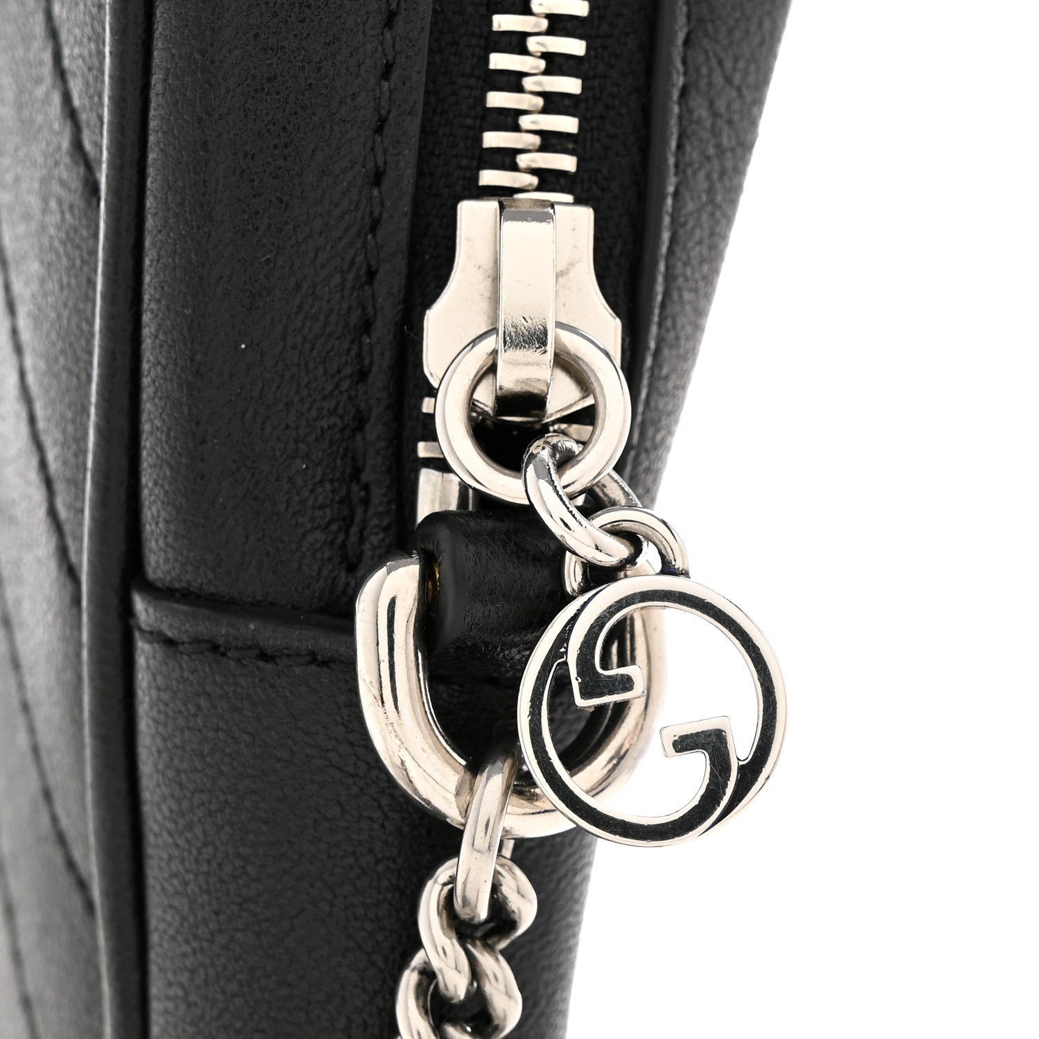 Gucci Sakai Be Green Calfskin Diagonal Stitched Mini Blondie Vertical Shoulder Bag Black 12 of 13