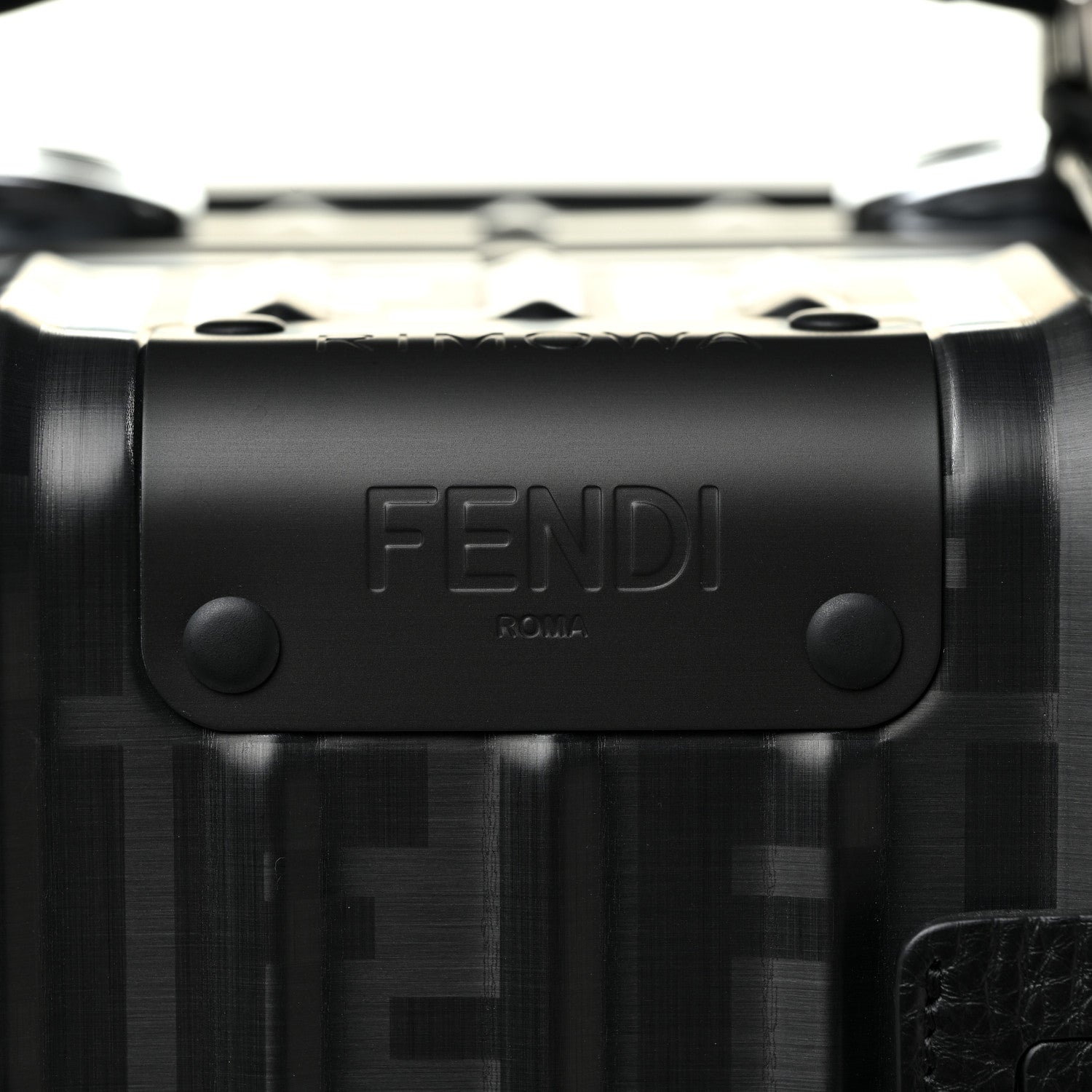 Fendi X RIMOWA Aluminum FF Print Roll Away Carry On Luggage Black 12 of 24