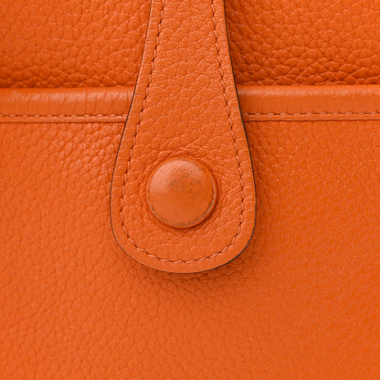 Hermes Taurillon Clemence Evelyne III PM Orange 13 of 14