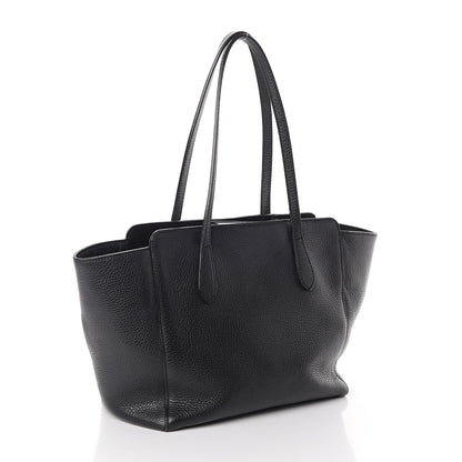 Gucci Pebbled Calfskin Small Swing Tote Black 2 of 10
