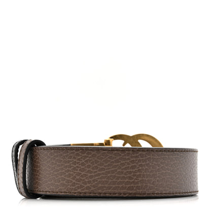 Gucci Calfskin Double G Reversible 37mm Belt 85 34 Black Cocoa 3 of 8