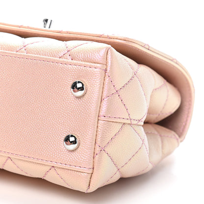 Chanel Iridescent Caviar Quilted Extra Mini Coco Handle Flap Light Pink 9 of 9