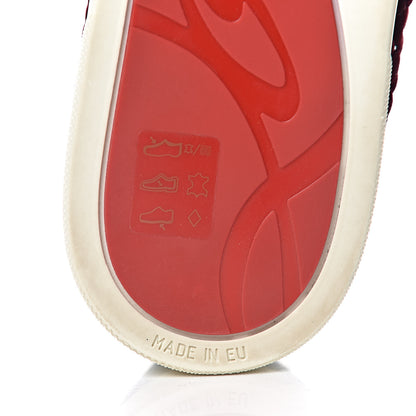 Christian Louboutin Velvet Mens Louis Orlato Flat Sneakers 41.5 Rouge Imperial 7 of 11