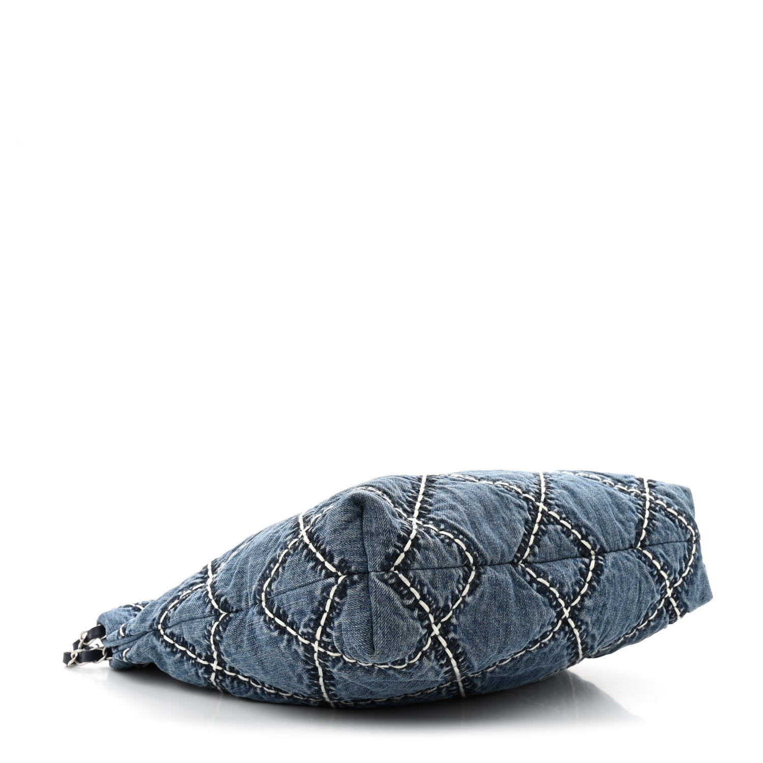 Chanel Denim Quilted Stitched Small Chanel 22 Blue 5 of 11