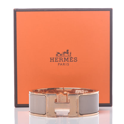 Hermes Enamel Wide Clic Clac H Bracelet PM Marron Glace 7 of 7