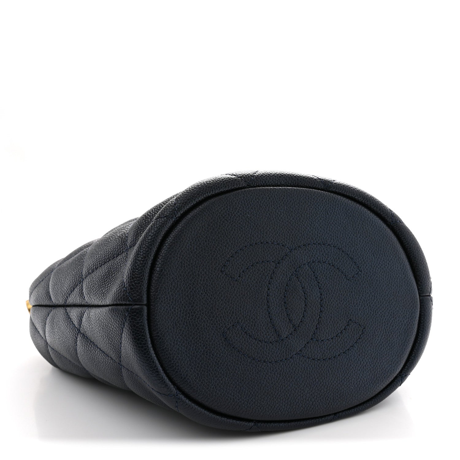 Chanel Iridescent Caviar Quilted My Perfect CC Bucket Drawstring Bag Blue 4 of 11