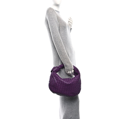 Bottega Veneta Nappa Intrecciato Teen Jodie Hobo Eggplant 2 of 11