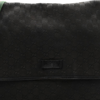 Gucci Monogram Web Medium Flap Messenger Black 8 of 11