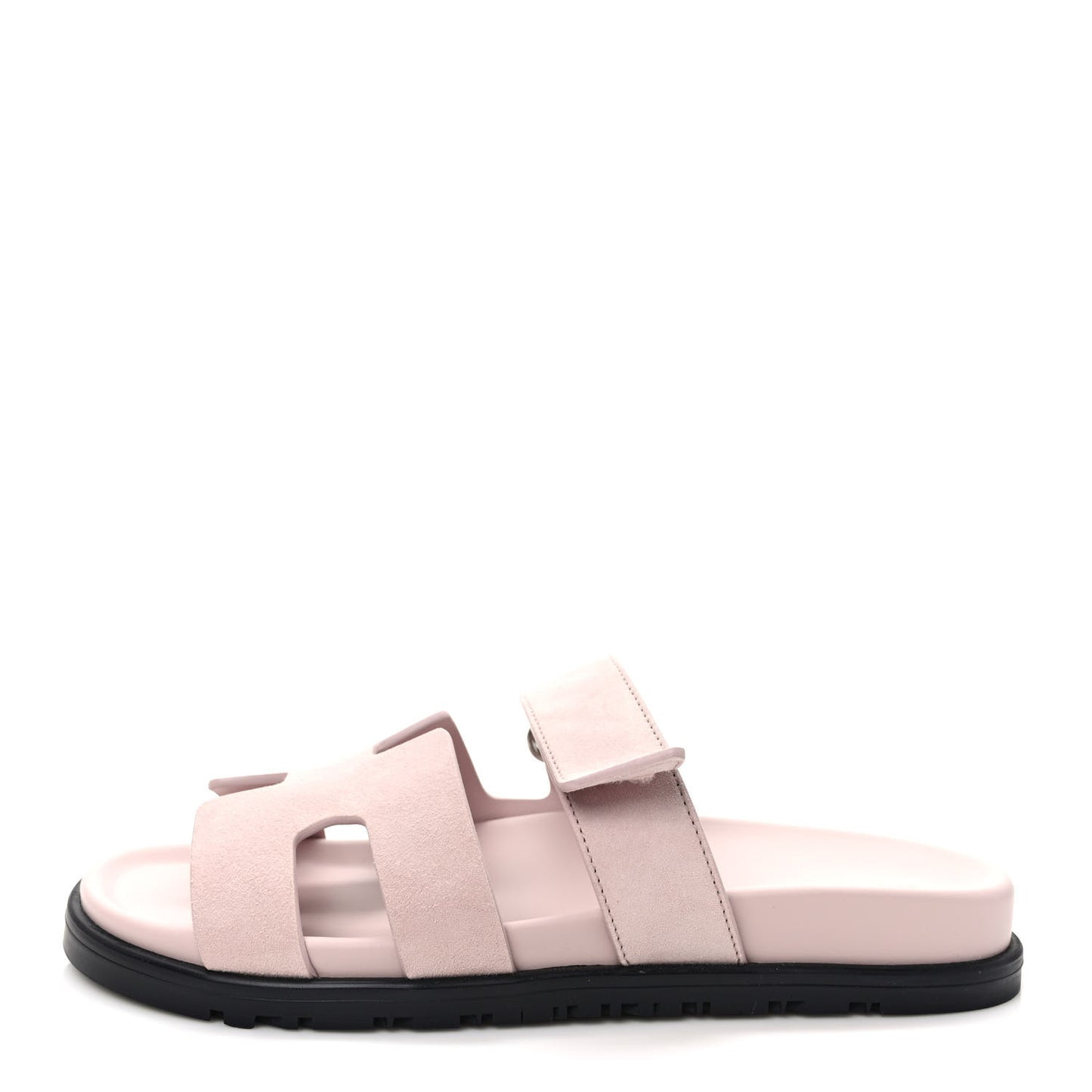 Suede Goatskin Womens Chypre Sandals 37.5 Rose Porcelaine