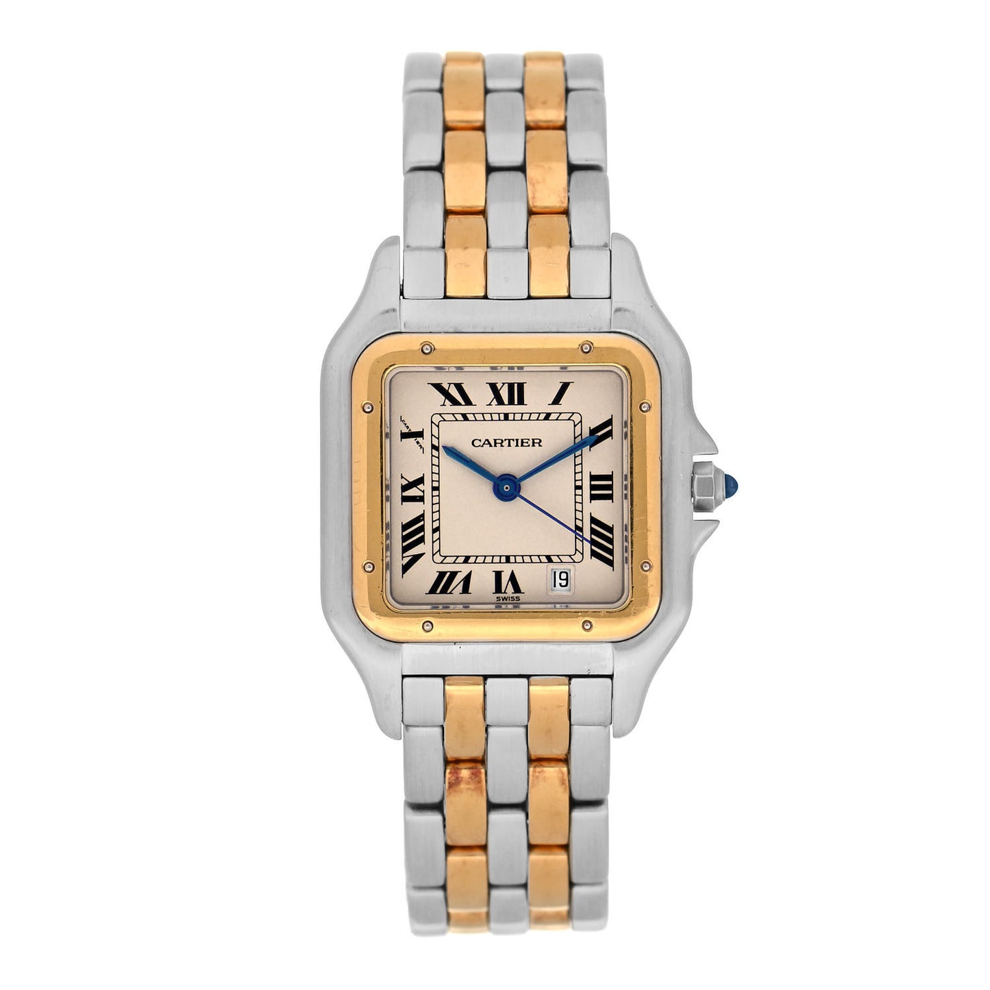 Stainless Steel 18K Yellow Gold 27mm Panthere Quartz Watch
