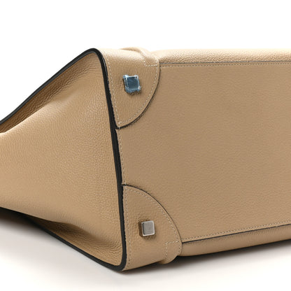 Celine Drummed Calfskin Mini Luggage Dune 9 of 11