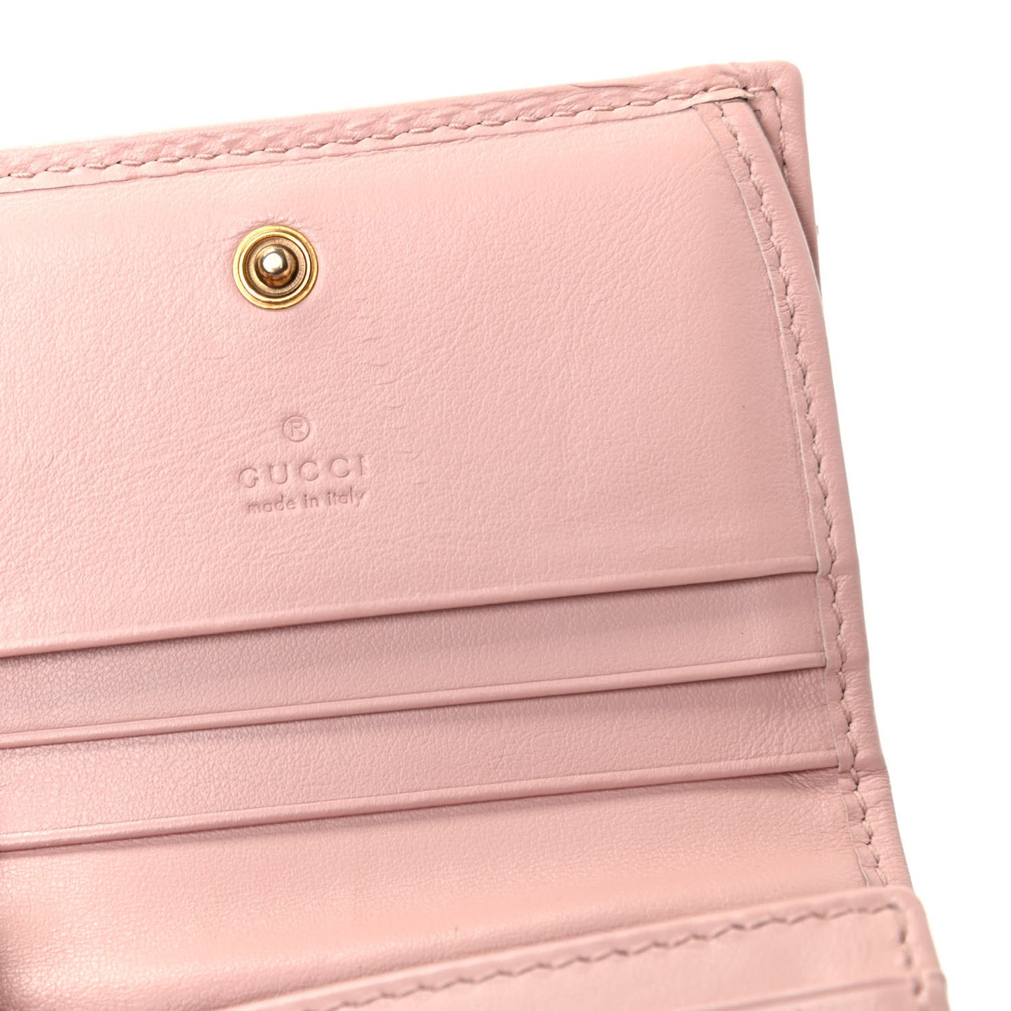 Calfskin Matelasse GG Marmont Card Case Wallet Perfect Pink