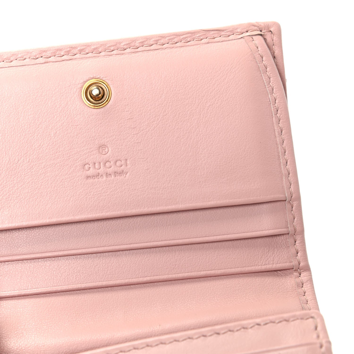 Gucci Calfskin Matelasse GG Marmont Card Case Wallet Perfect Pink 6 of 7
