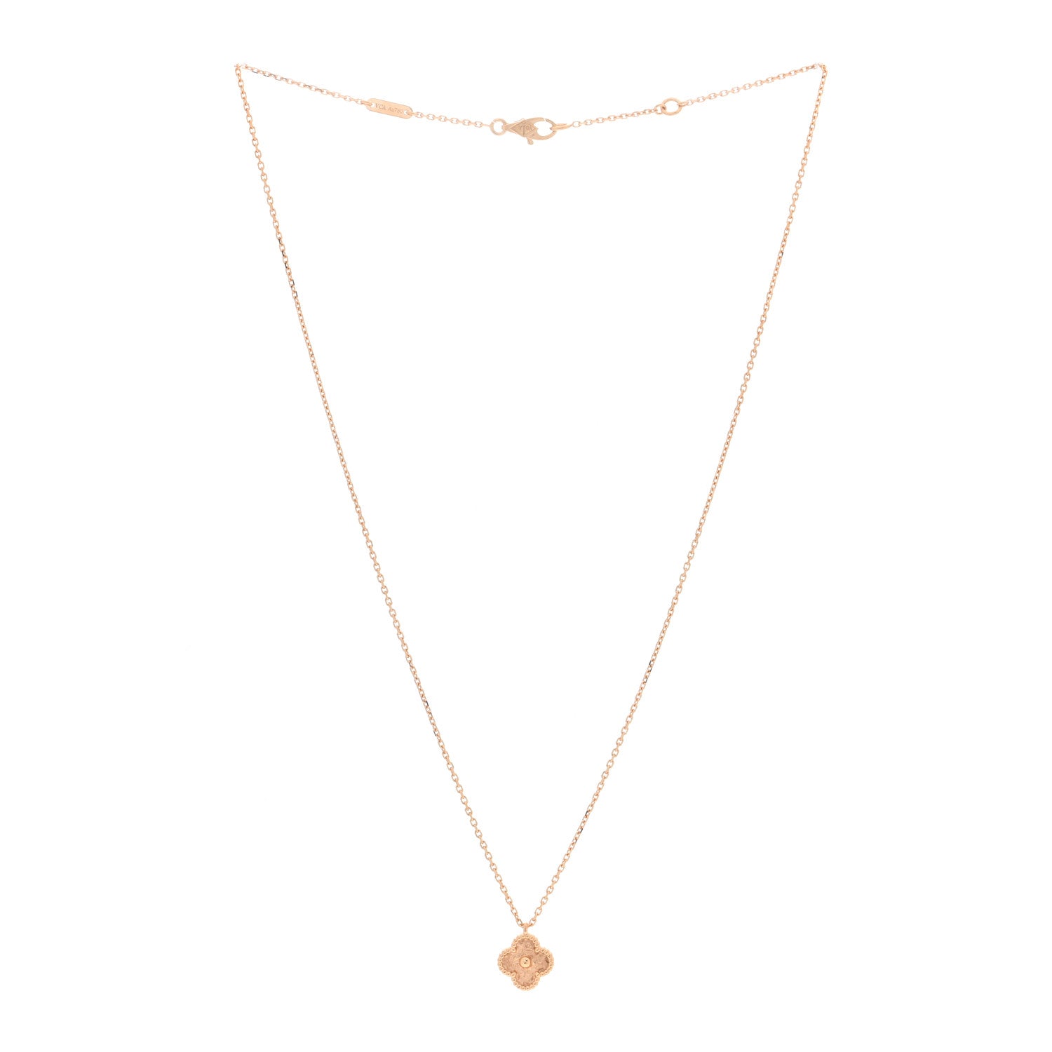 Van Cleef & Arpels 18K Rose Gold Sweet Alhambra Pendant Necklace 3 of 4