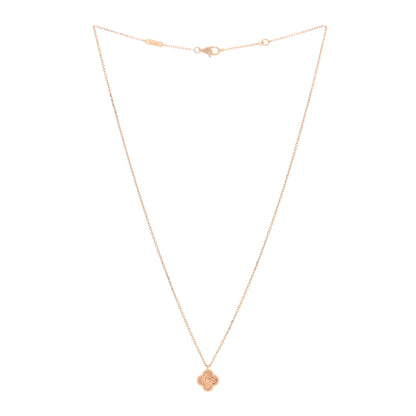 Van Cleef & Arpels 18K Rose Gold Sweet Alhambra Pendant Necklace 3 of 4
