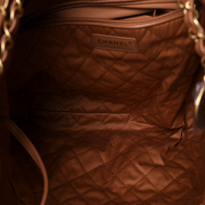 Chanel Shiny Calfskin Quilted Chanel 22 Camel 5 of 10