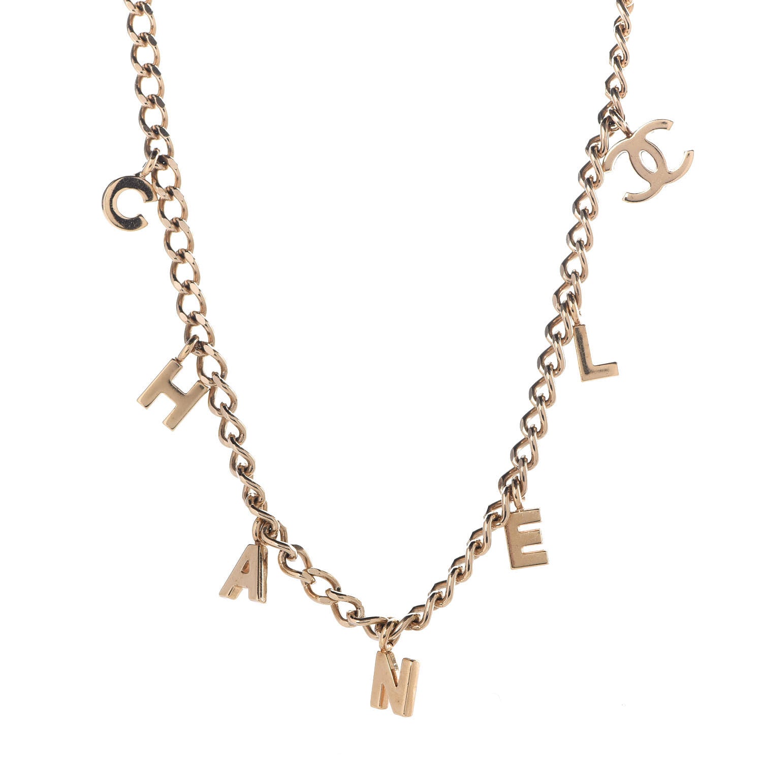 Chanel Logo Necklace Gold 3 of 7