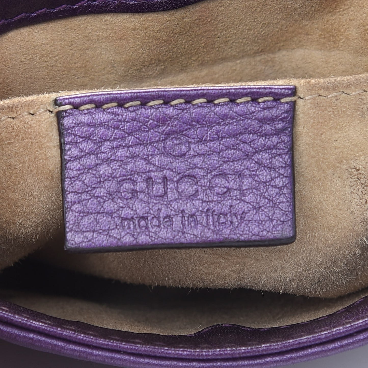 Metallic Pebbled Calfskin Small 1973 Chain Shoulder Bag Purple