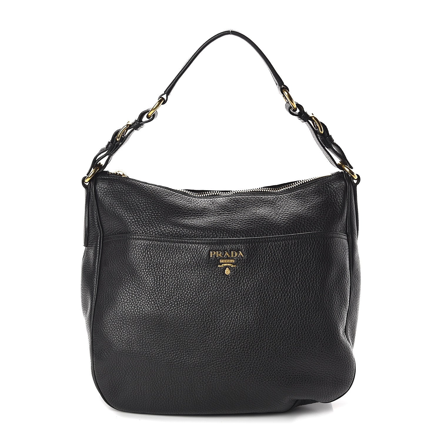 Prada Vitello Daino Hobo Black 1 of 8