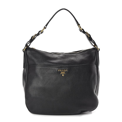 Prada Vitello Daino Hobo Black 1 of 8