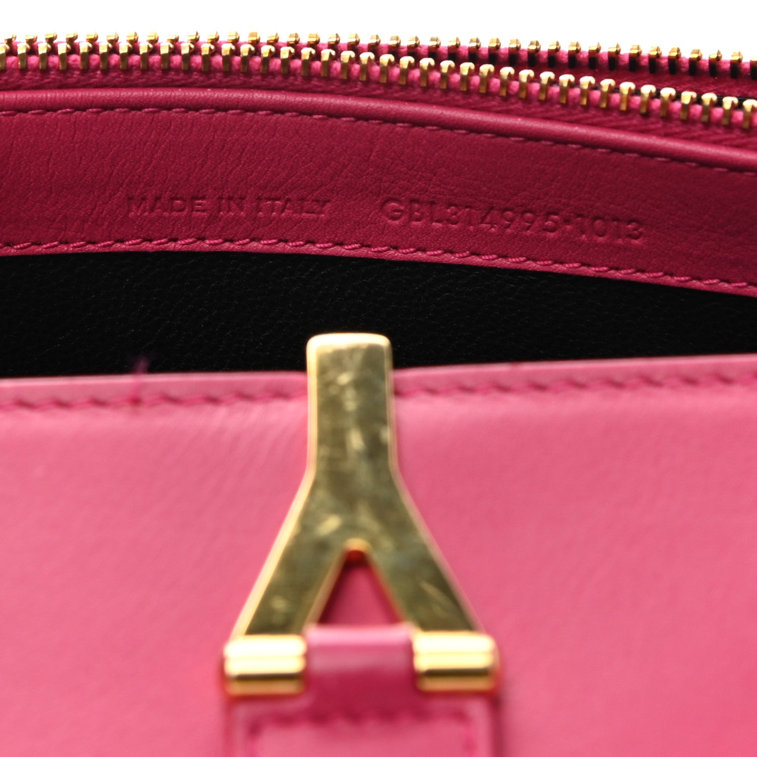 Saint Laurent Calfskin Classic Y Ligne Wallet Fuchsia 7 of 10