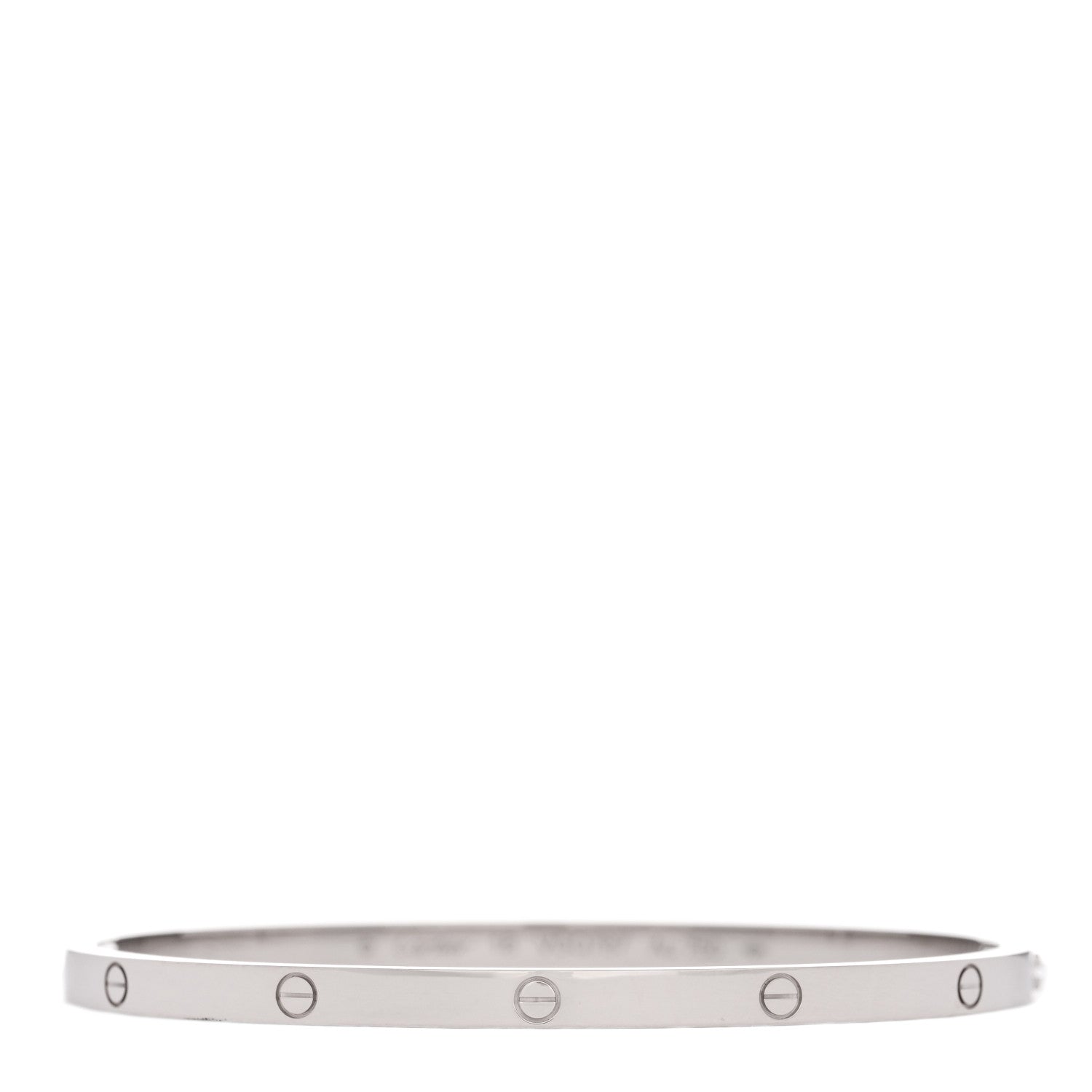 Cartier 18K White Gold Small LOVE Bracelet 18 1 of 9