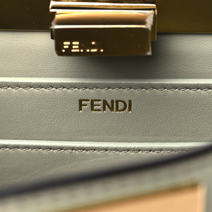 Fendi Vitello Seta Shiny Nappa Small Peekaboo I SEE U Satchel Green Tea 6 of 8