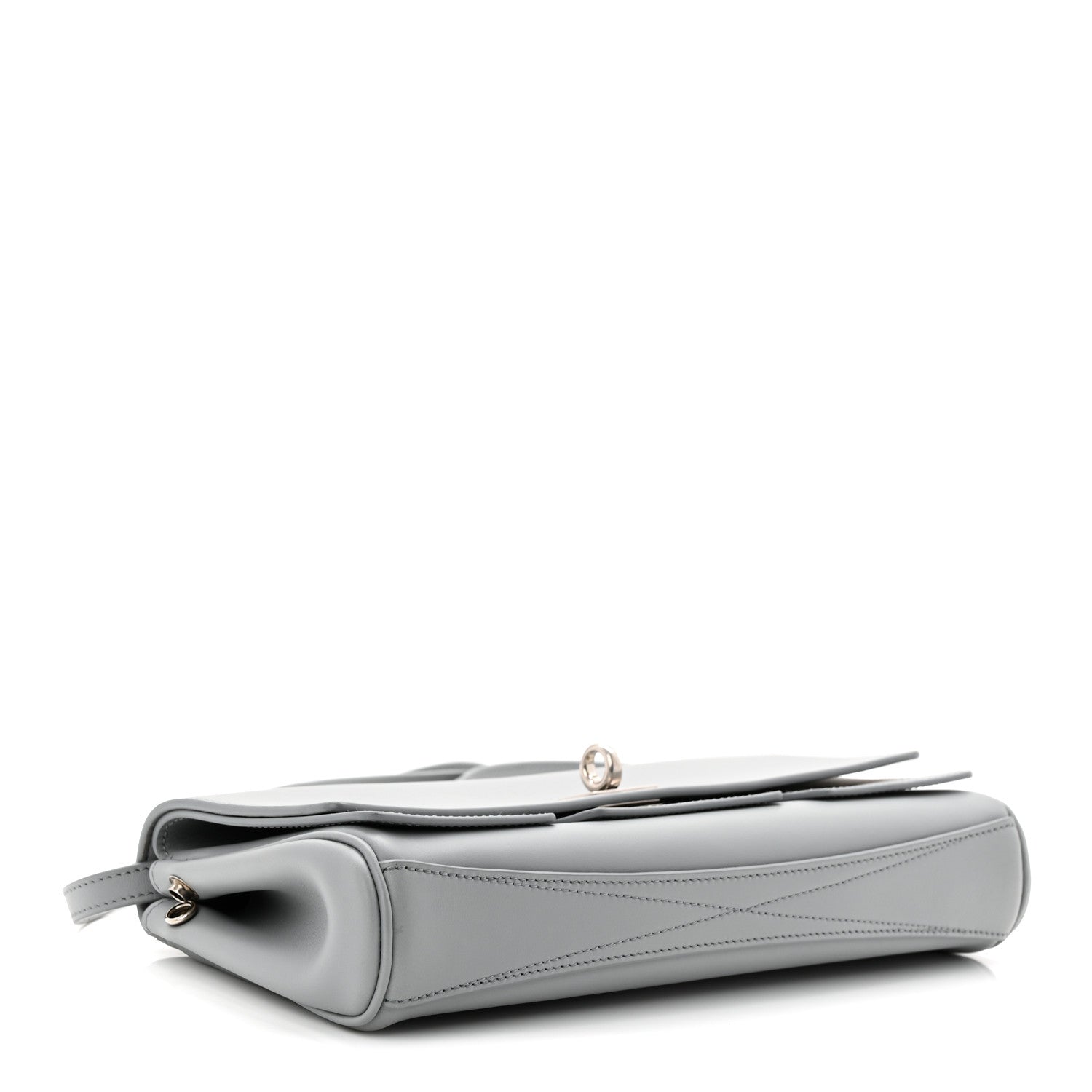 Balenciaga Smooth Calfskin Small Bel Air Clutch On Strap Cloud Grey 4 of 11