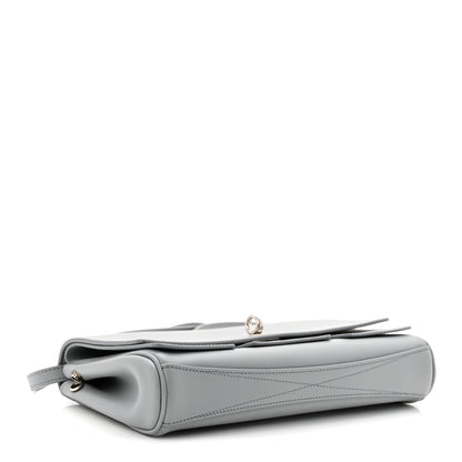 Balenciaga Smooth Calfskin Small Bel Air Clutch On Strap Cloud Grey 4 of 11