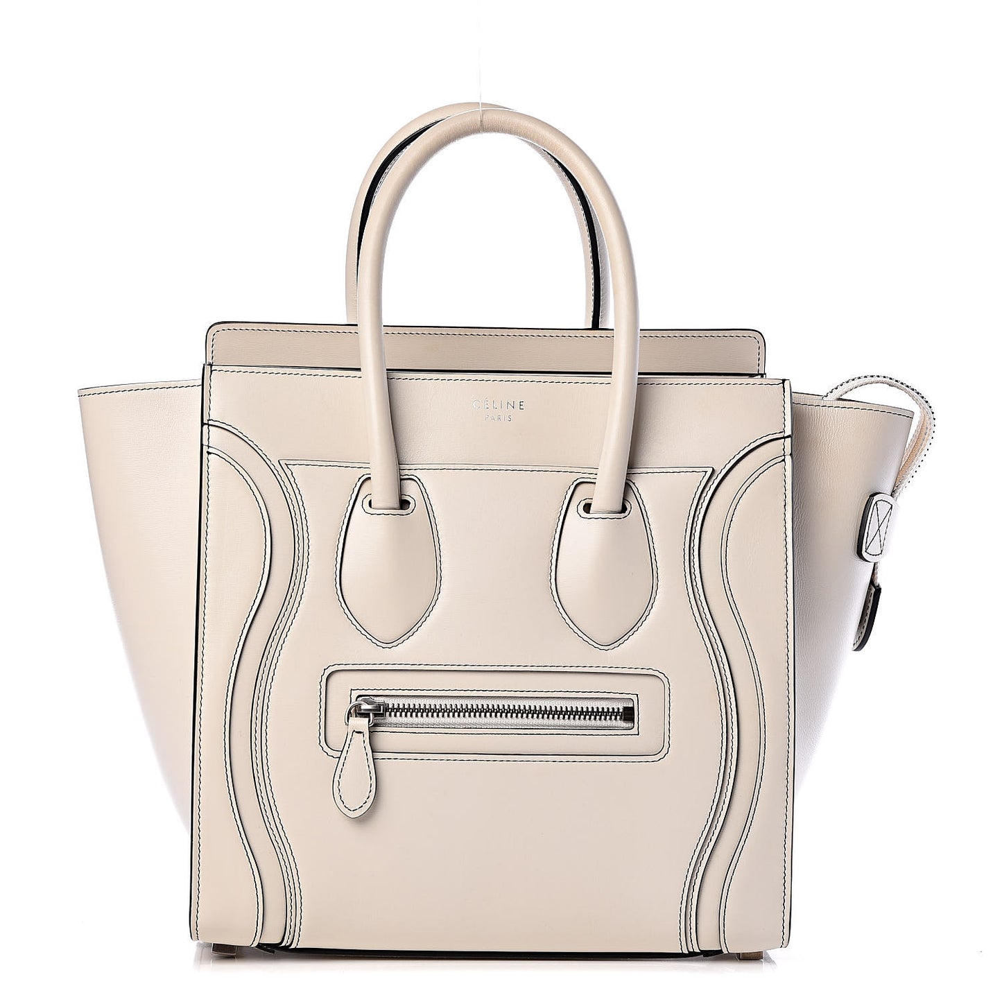 Satin Calfskin Micro Debossed Luggage White