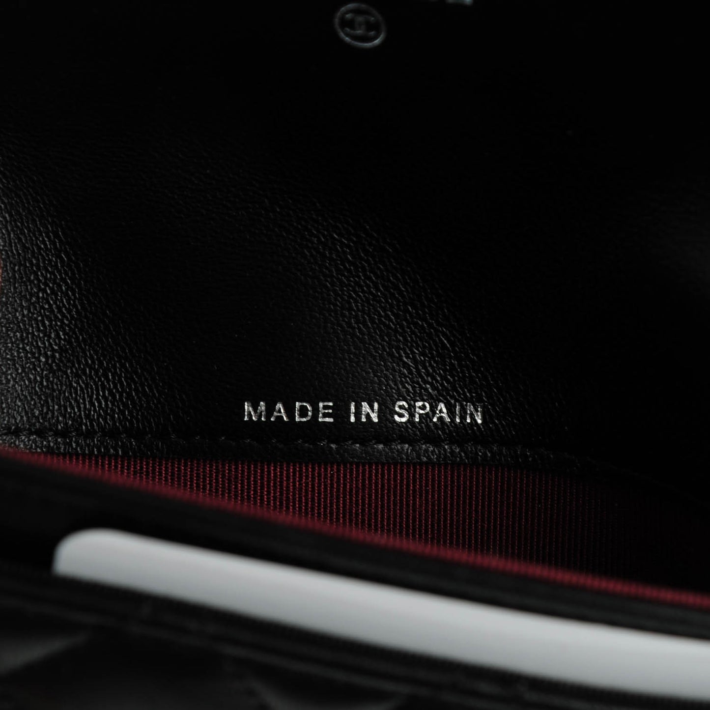 Lambskin Quilted Flap Card Holder Black