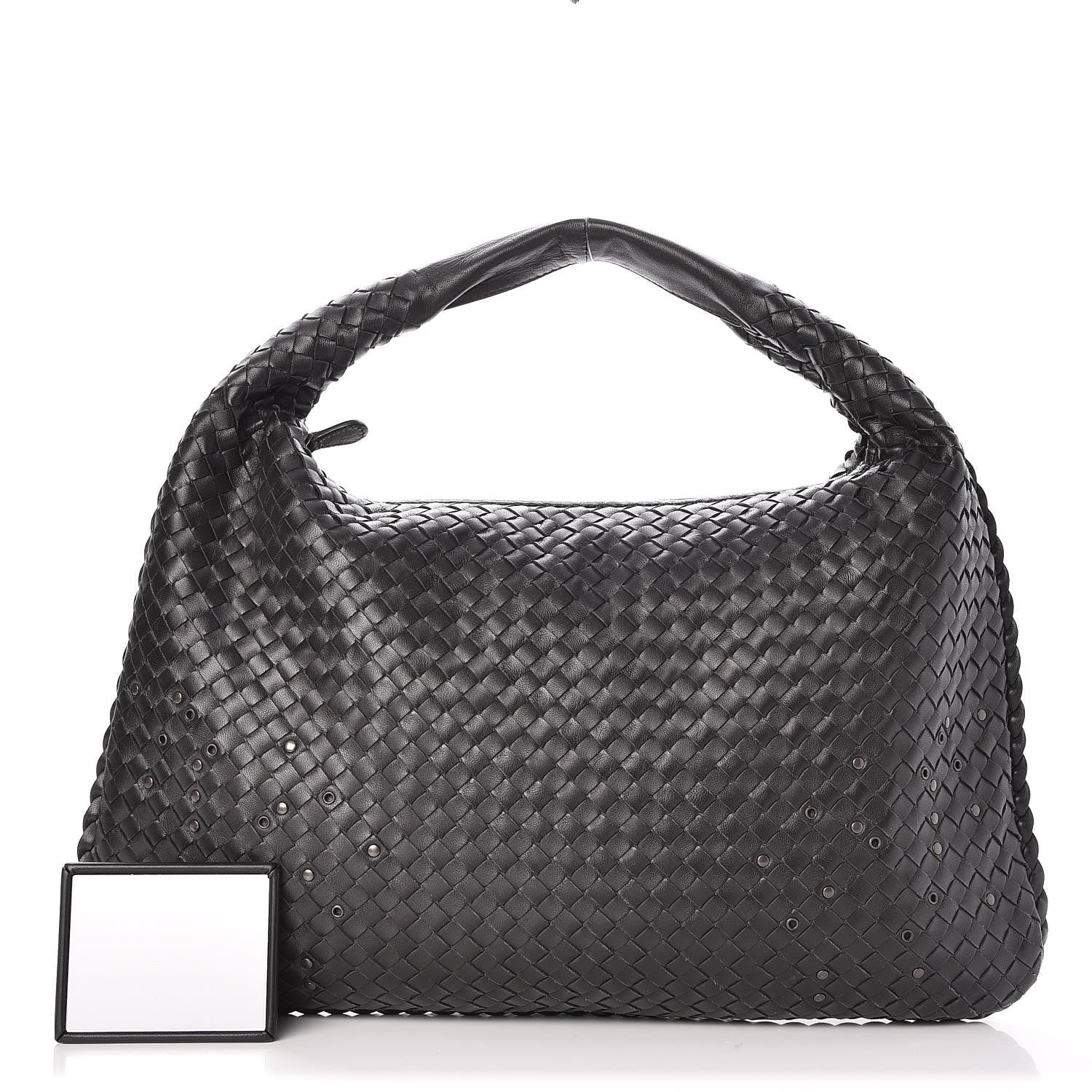Bottega Veneta Nappa Intrecciato Studded Large Veneta Hobo Nero Black 1 of 7