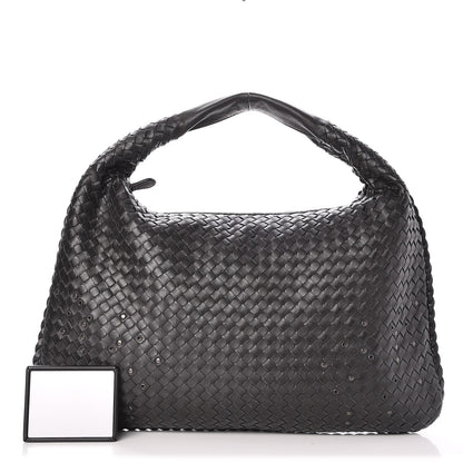 Bottega Veneta Nappa Intrecciato Studded Large Veneta Hobo Nero Black 1 of 7