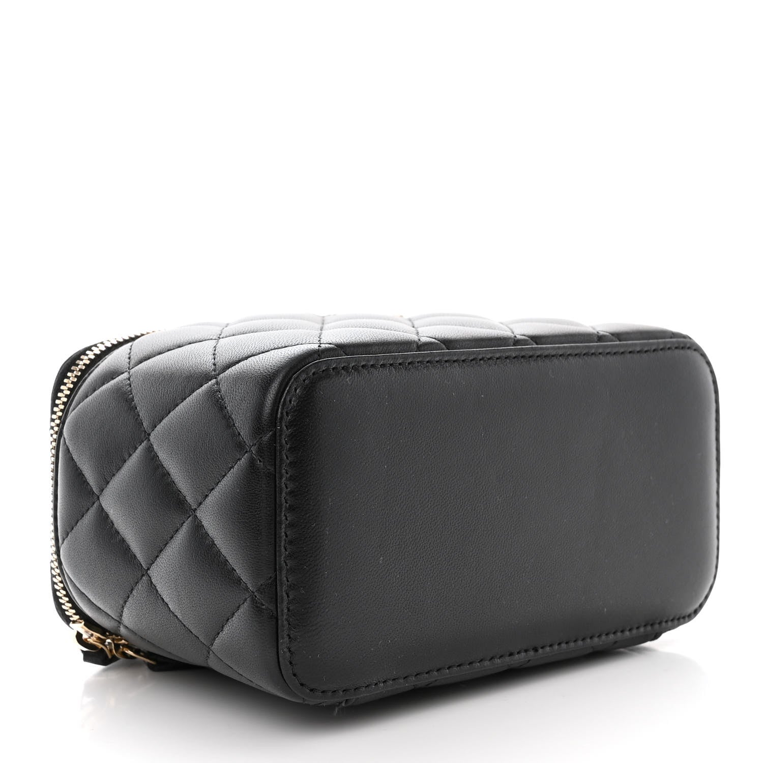 Chanel Lambskin Quilted Small Top Handle Vanity Case With Chain Black 4 of 12