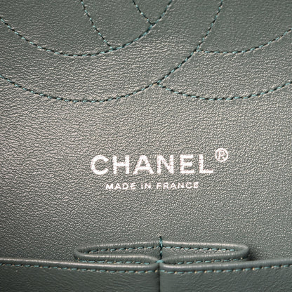 Chanel Caviar Quilted Jumbo Double Flap Dark Green 6 of 13