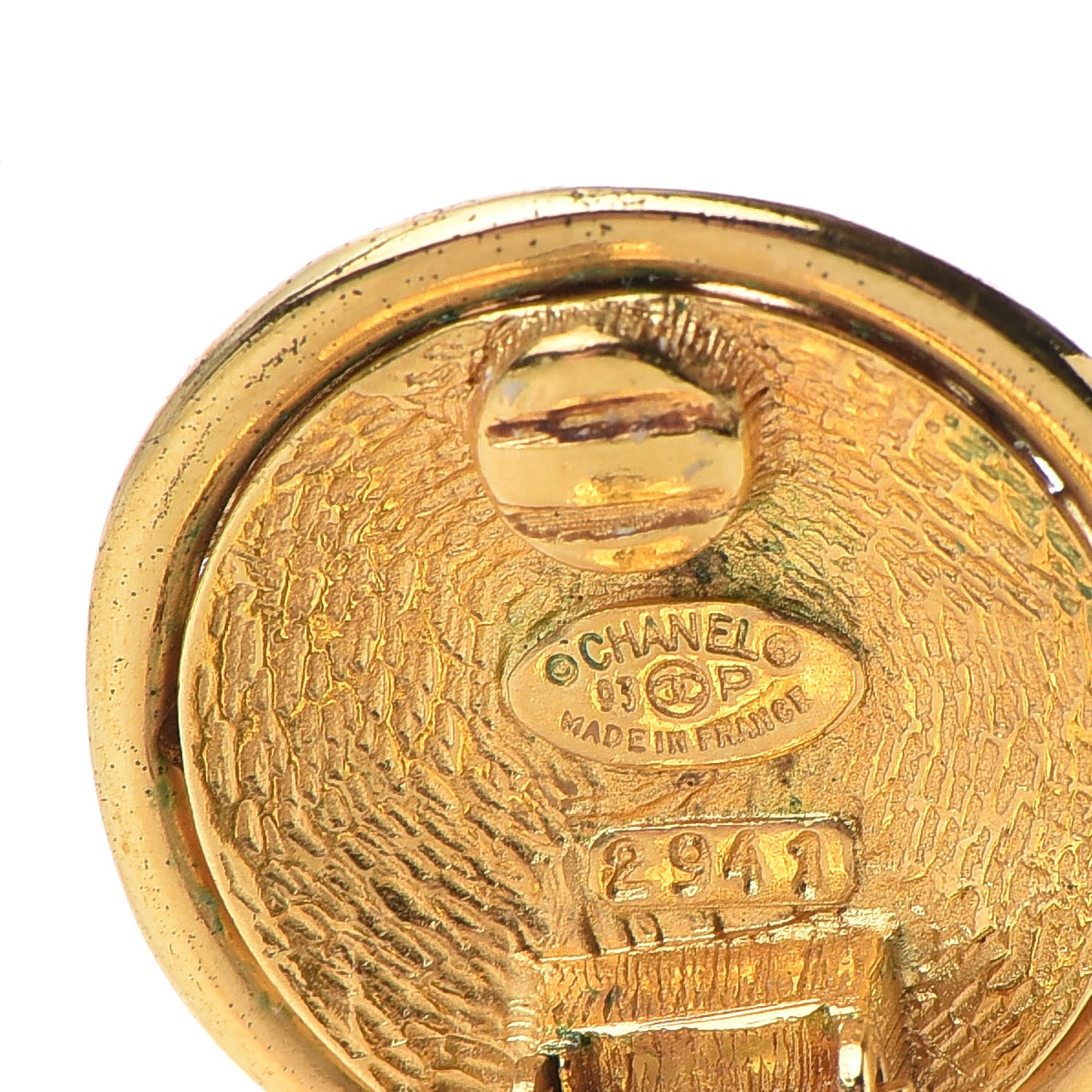 Chanel CC Clip On Earrings Gold 4 of 4