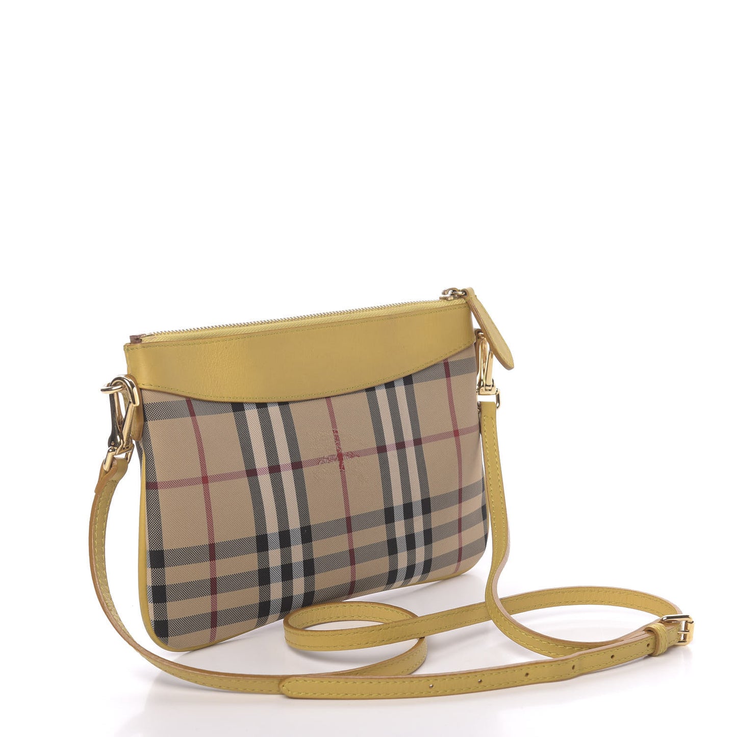 Horseferry Check Peyton Crossbody Clutch Bag Yellow