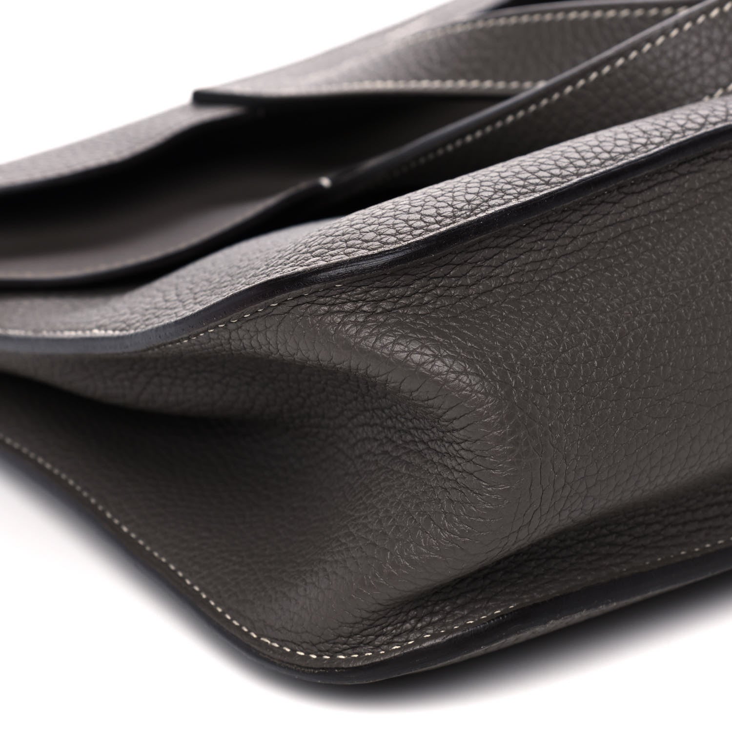 Hermes Taurillon Clemence Halzan 31 GM Etain 9 of 10
