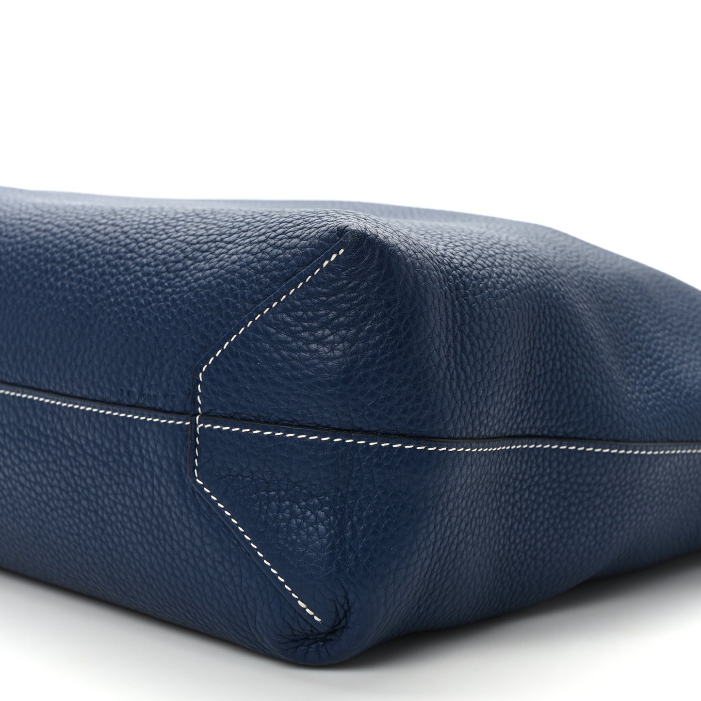 Taurillon Clemence Double Sens 36 Reversible Tote Deep Bleu Vert Bosphere