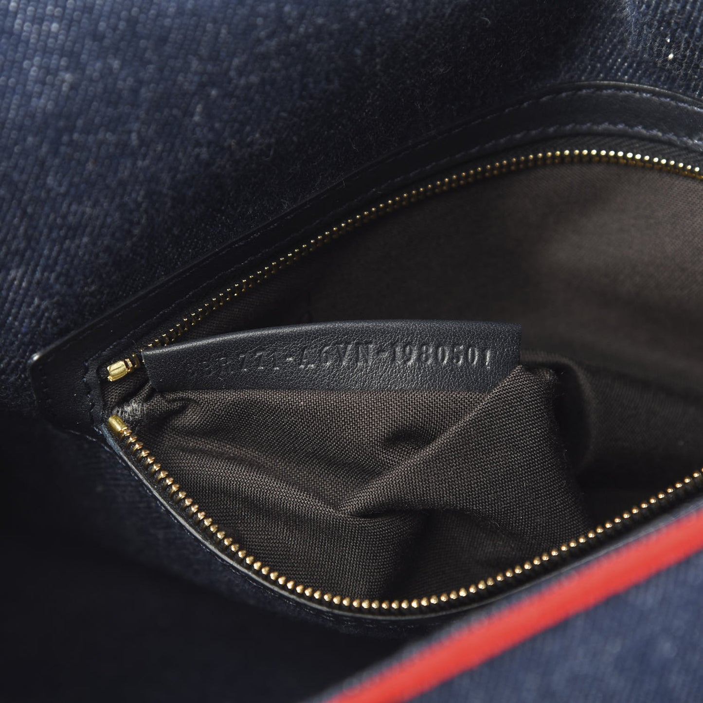 Denim Large Baguette Blue Rosso