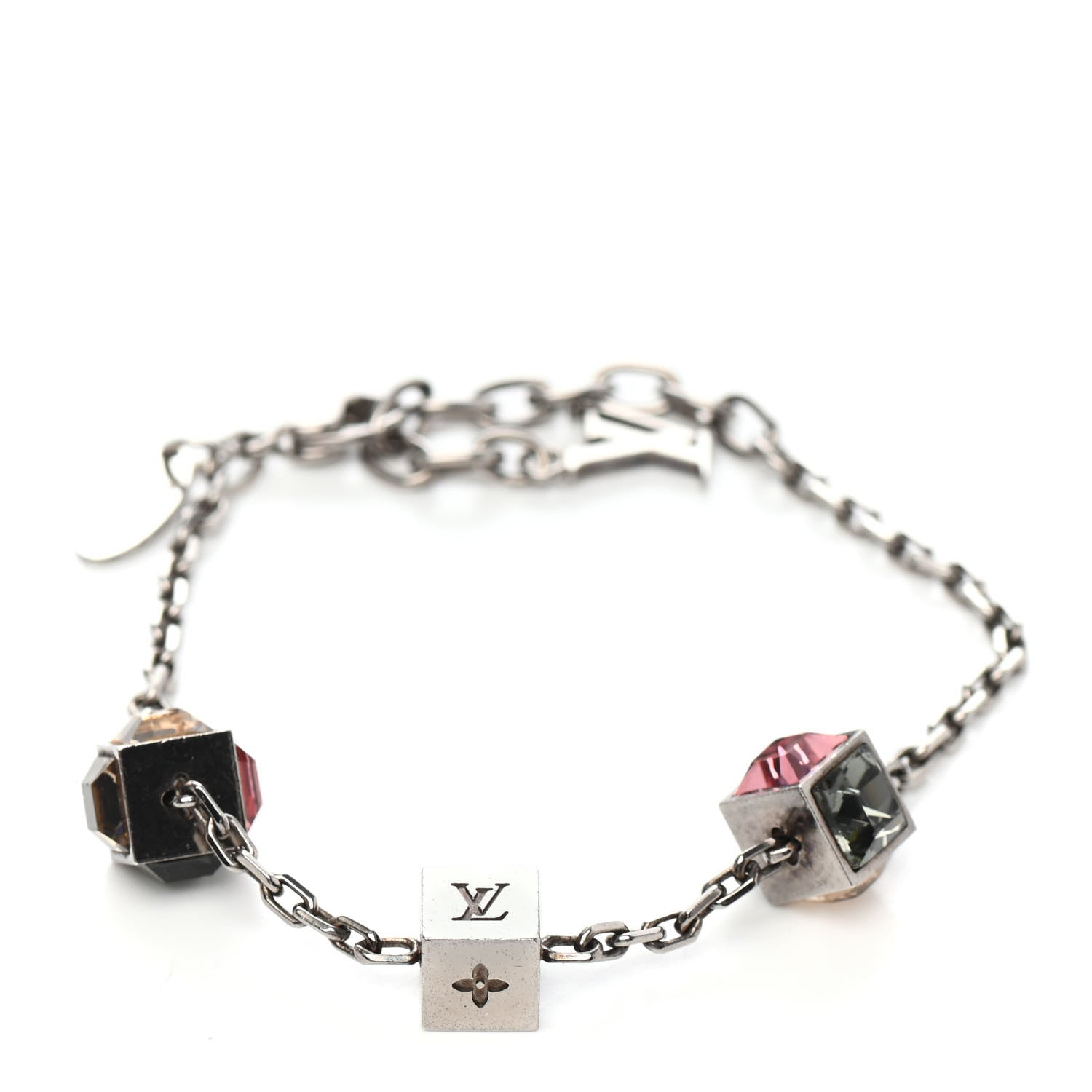 Louis Vuitton Swarovski Gamble Damier Bracelet Silver 1 of 3