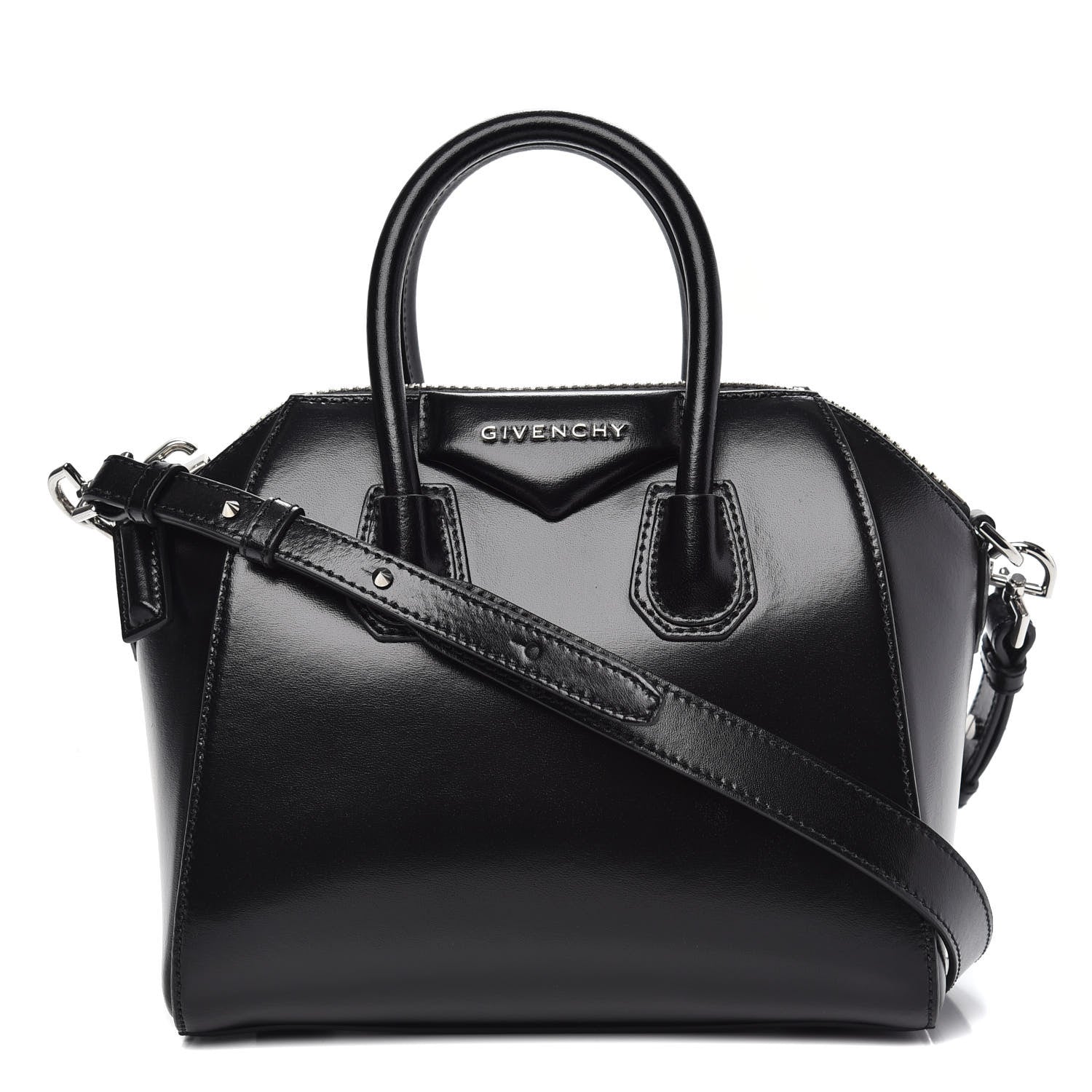 Givenchy Shiny Lord Calfskin Mini Antigona Black 1 of 10