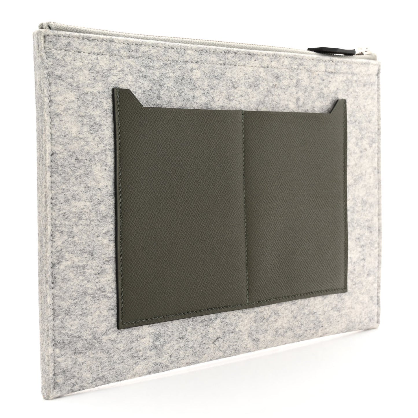 Felt Epsom Colorblock Toodoo 29 Zip Pouch Ebene Vert de Gris