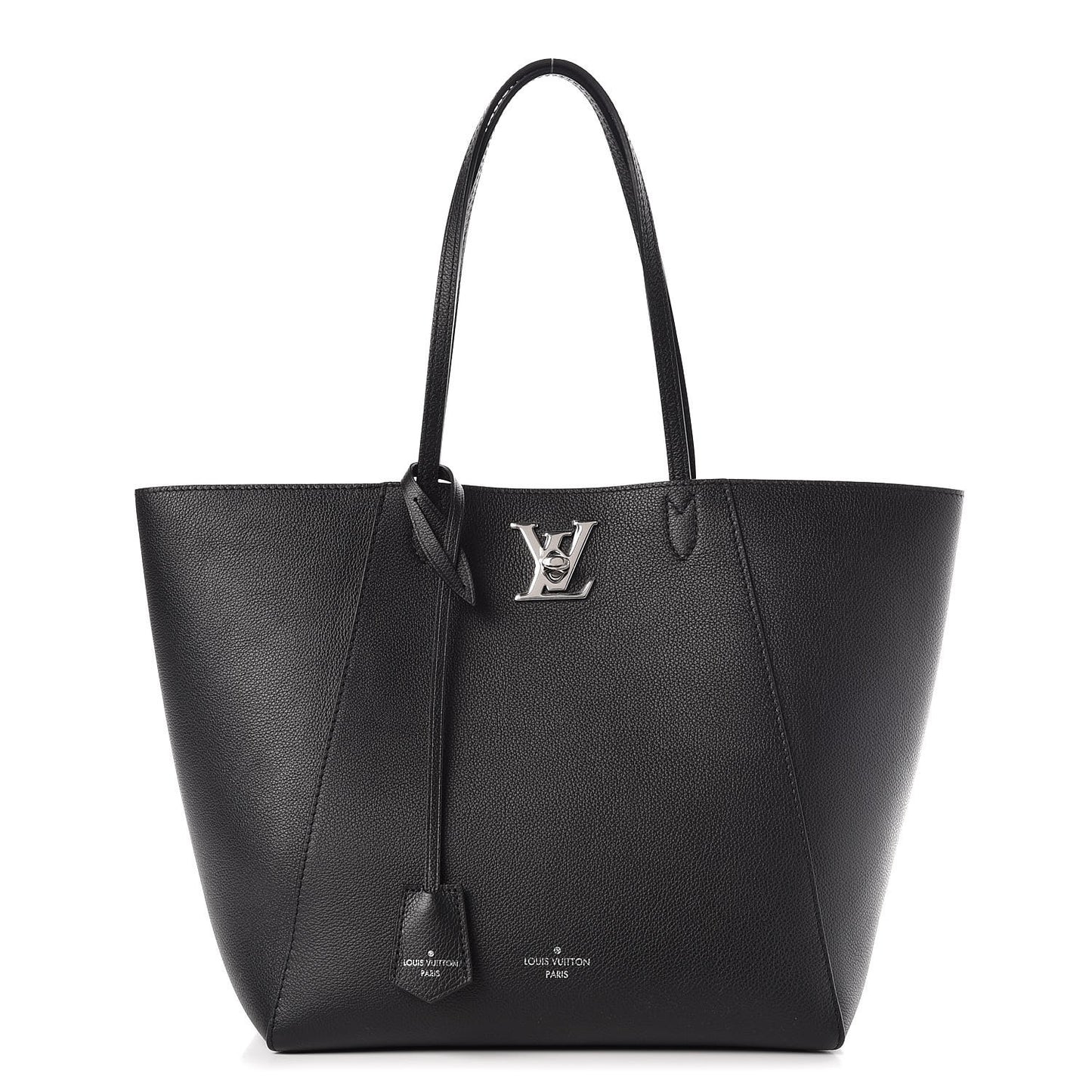 Calfskin Lockme Cabas Black