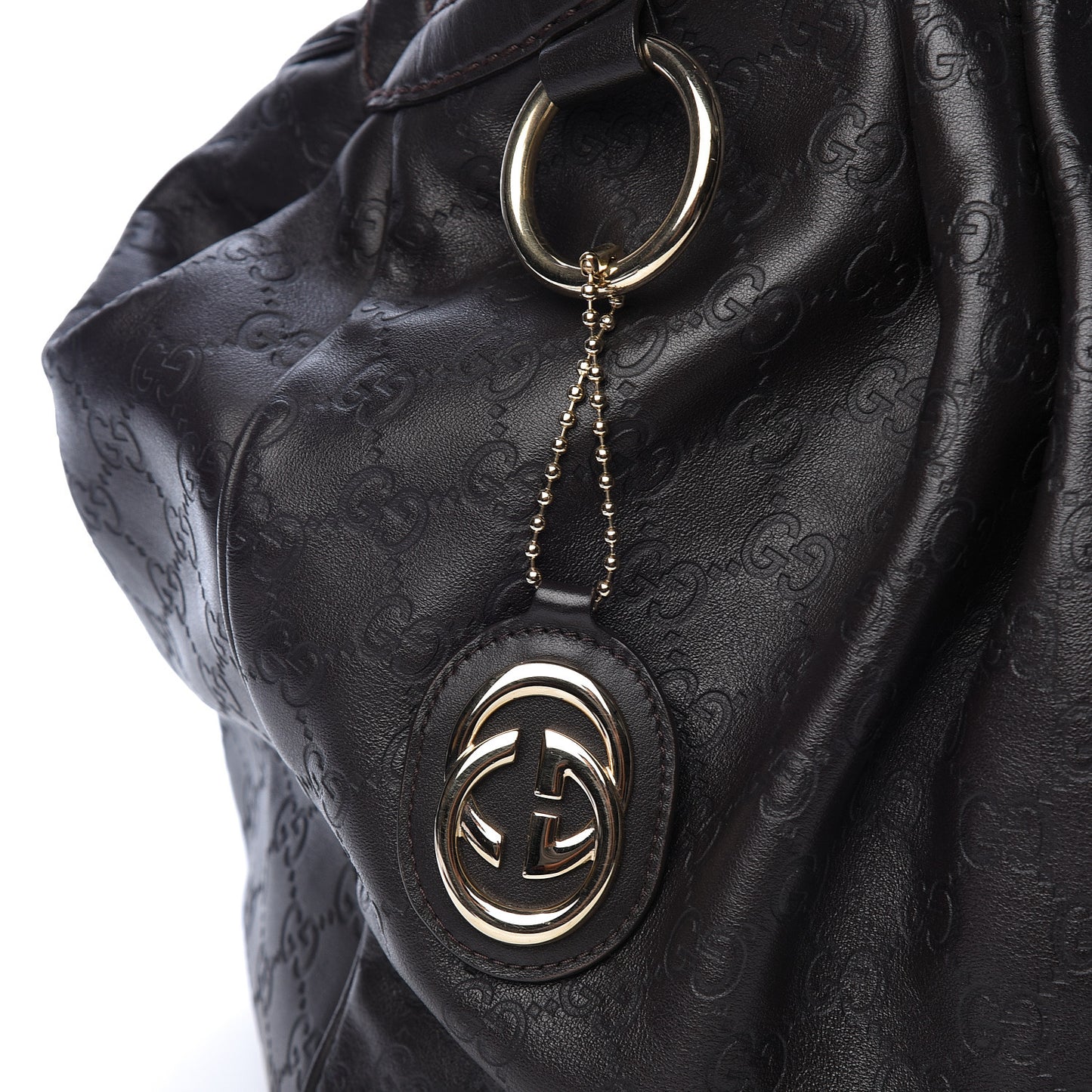 Guccissima Vitello Tender Large Sukey Tote Testa di Moro